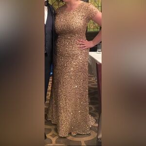 Adrianna Papell floor length gown - glam!